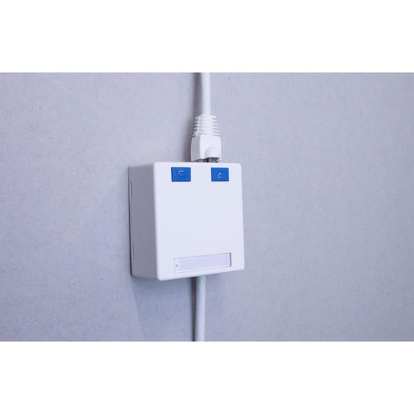 Commercial Electric 2-Port Category 5e and Category 6 Surface