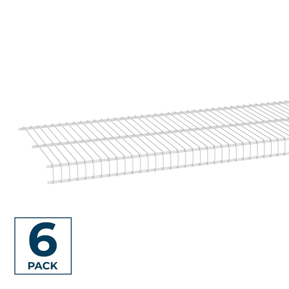 72 in. L x 12 in. D White Close Mesh Wire Closet Shelf (6-Pack) price history on PriceWatchPro