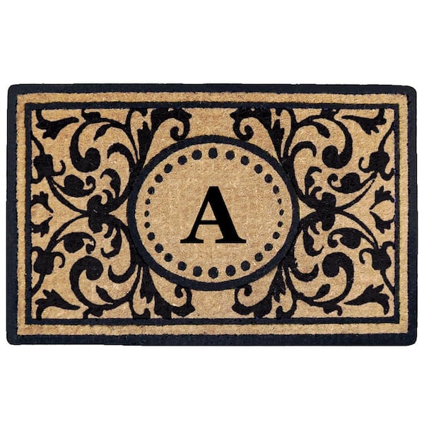 MSI Black Encaustic 18 in. x 30 in. Coir Door Mat