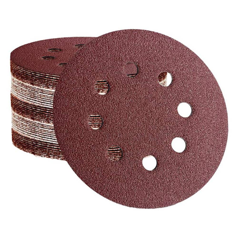 5分割のC 5 Inch Aluminum Oxide Sanding Discs Sandpaper with 8-Hole Hook and