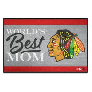 Chicago Blackhawks Red World's Best Mom 19 in. x 30 in. Starter Mat Accent Rug