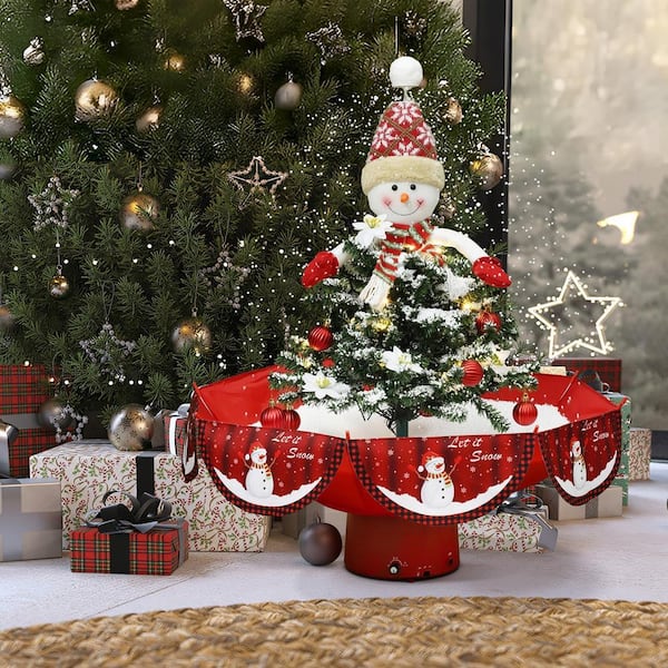 LuxenHome 31.49 in. H Animated Musical Snowing Christmas Tree and