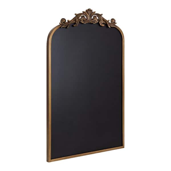 Kate and Laurel Arendahl 31 in. x 19 in. Gold Metal Framed Chalkboard Memo Board