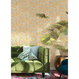 Orange Leopard Spots Peel & Stick Wallpaper