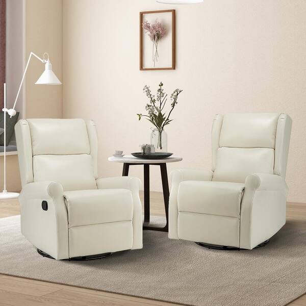 JAYDEN CREATION Chiang Ivory Contemporary Wingback Leather Manual 