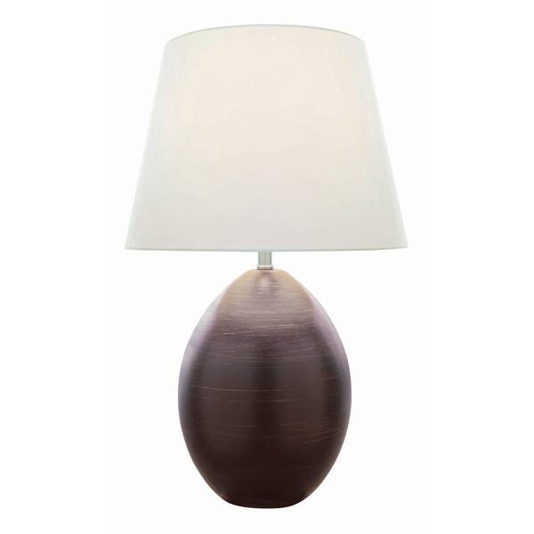 Illumine Designer 23 in. Dark Brown Table Lamp