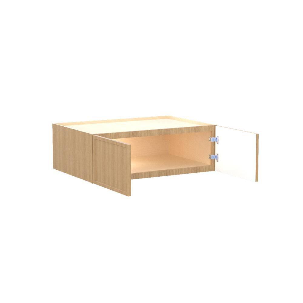 Franklin 36 in. W x 24 in. D x 12 in. H Assembled Plywood Wall Bridge Kitchen Cabinet in Vanguard Oak with Soft Close