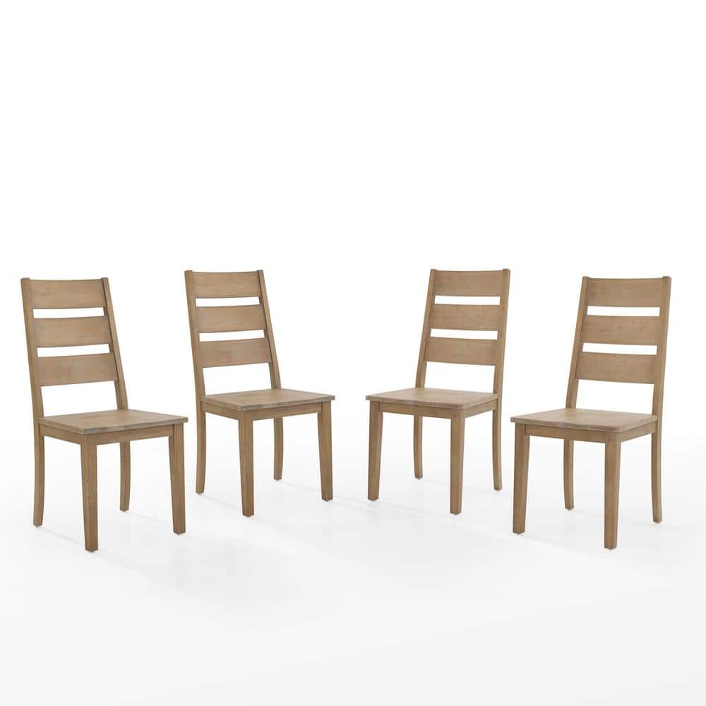 Joanna Rustic Brown Wood Ladderback Side Chair Set