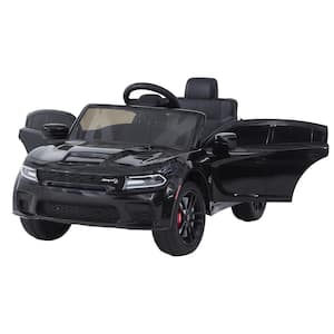 8.8 in. Children Ride- on Car with 4 Wheel Suspension, 3 Speed Adjustable and Power Display in Black
