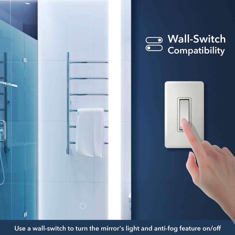 Remy 34.6" x 40.2" Anti-Fog Aluminum LED Bathroom Vanity Mirror with Smart Touch