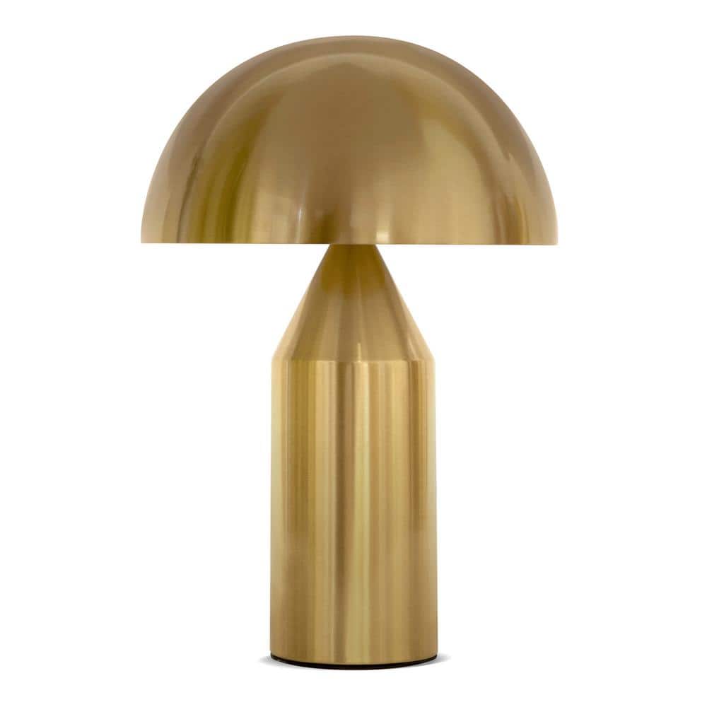 Antique Brass 15" Modern Mushroom LED Table Lamp