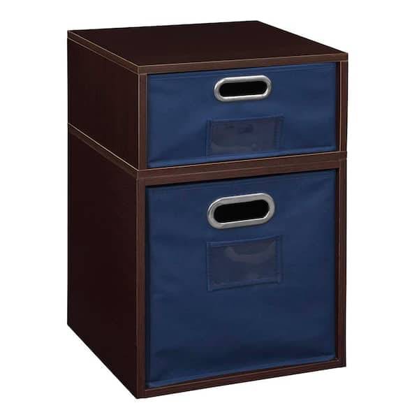 Regency 19.5 in. H x 13 in. W x 13 in. D Brown Wood 2-Cube Organizer
