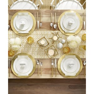 16-Piece Seasonal Gold Porcelain Dinnerware Set (Service for 4)