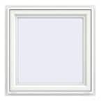 35.5 in. x 35.5 in. V-4500 Series White Vinyl Left-Handed Casement Window with Fiberglass Mesh Screen