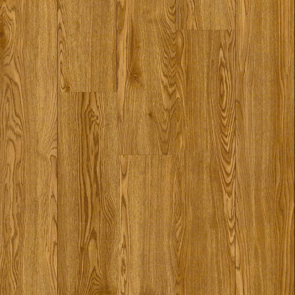 TrafficMaster Wood Look 4 MIL x 6 in. W x 36 in. L Peel and Stick Water Resistant Luxury Vinyl Plank Flooring (36 sqft/case), Medium