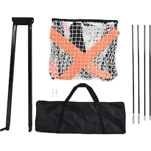 Lacrosse Goal 6 ft. x 6 ft. Lacrosse Net Portable Lacrosse Goal with Carry Bag, Fiberglass Rod Backyard Training