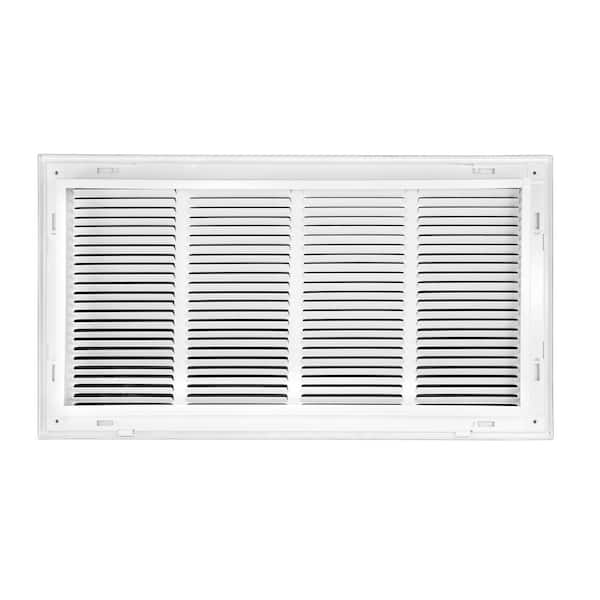 Everbilt 12 in. x 12 in. Aluminum Fixed Bar Return Air Filter Grille in  White EA29012X12 - The Home Depot