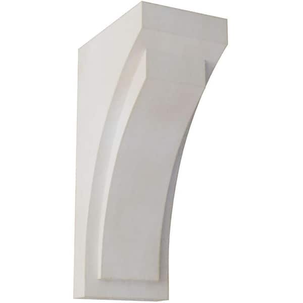 Ekena Millwork 5-1/2 in. x 14 in. x 7-3/4 in. Chalk Dust White Jumbo Felix Wood Vintage Decor Corbel