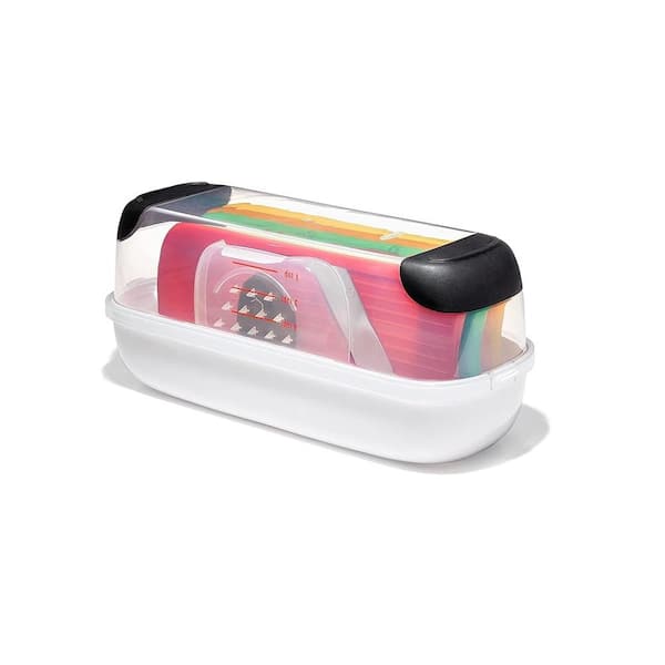 Complete Grate Slice Set in White with Multiple Grating Surfaces and Storage