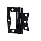 3 in. Matte Black Non-Mortise Hinges (2-Pack)