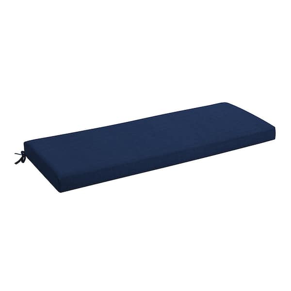 ARDEN Foam Outdoor Rectangular Bench Cushion 48 x 18 Made with ProFoam Rain-Proof Fade Resistant Sapphire Blue Leala