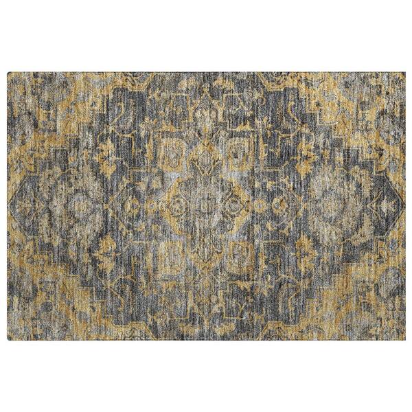 Dream Shag Premium Machine Washable Abstract ADS774 Gray 2 ft. x 3 ft. Accent Rug