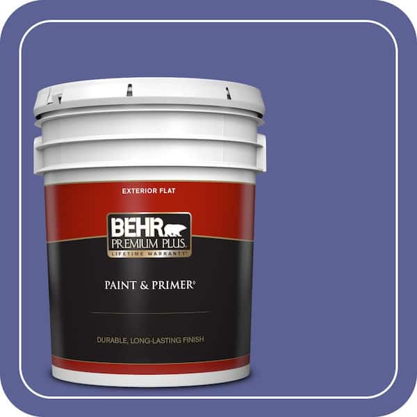 BEHR PREMIUM PLUS 5 gal. #S-G-620 Wizard Flat Exterior Paint & Primer