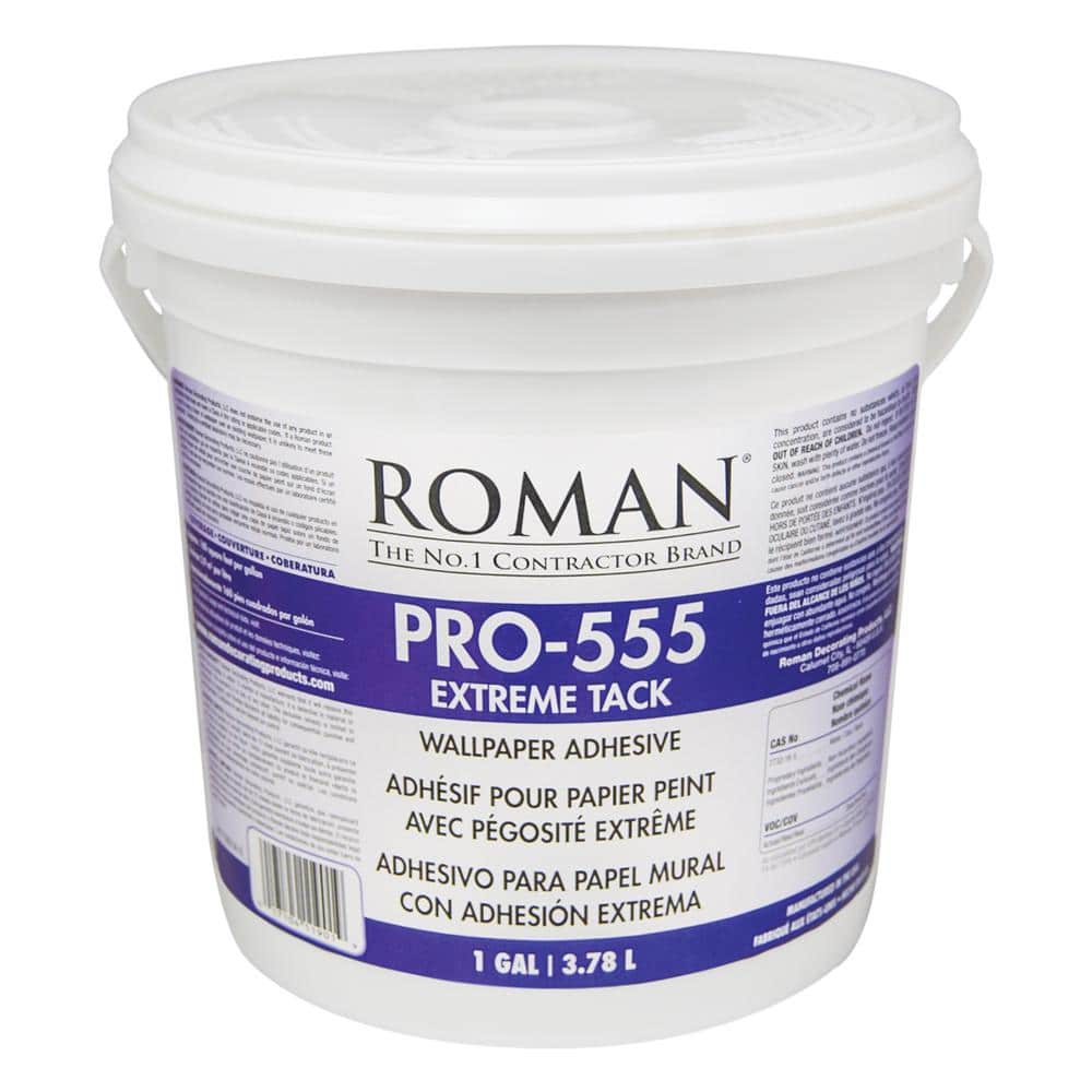 Roman Pro 555 1 Gal Extreme Tack Wallpaper Adhesive 011901 The Home Depot