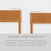 Comparison of the two adjustable height settings for the Sophia headboard.