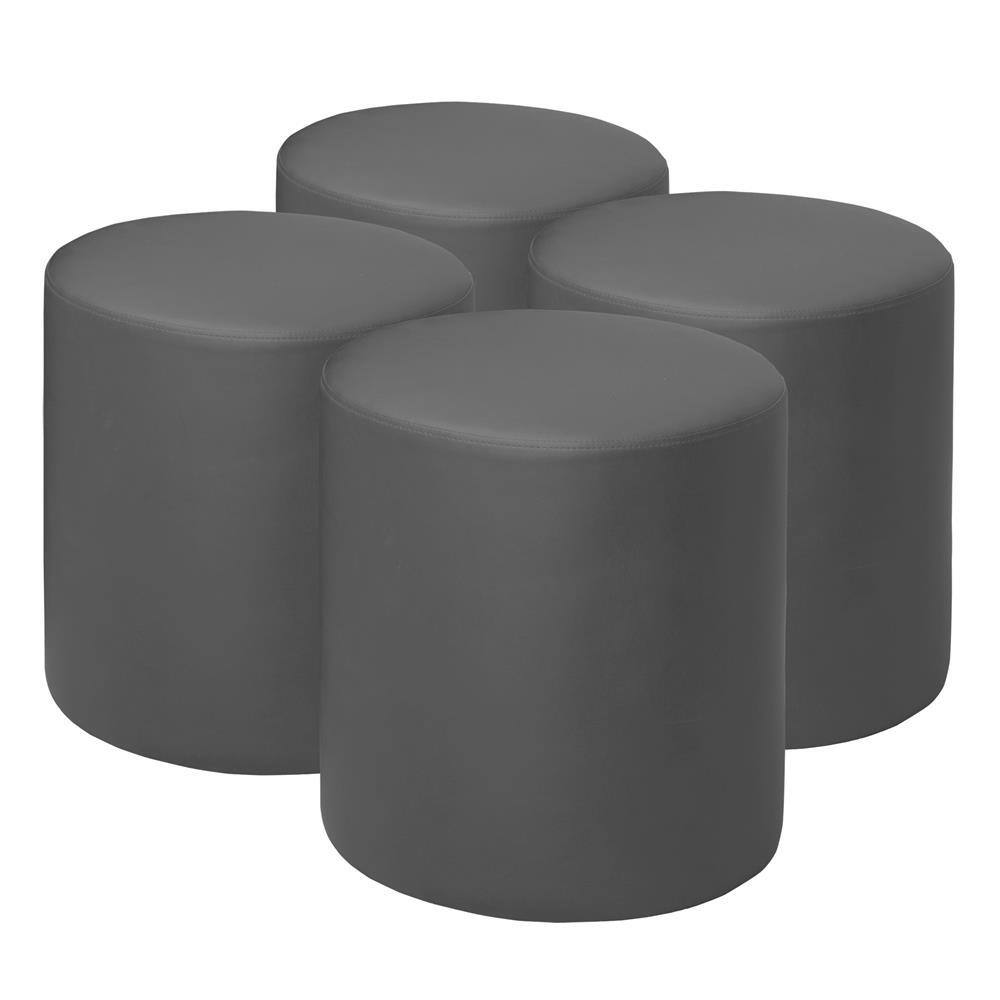 Trussel Grey Vinyl Round Accent Ottoman (Set of 4) price history on PriceWatchPro
