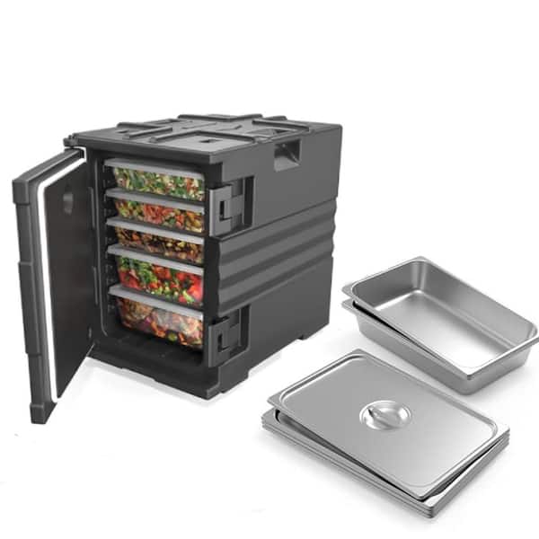 Karl home 82 qt. Food Storage Container Catering Food Box Insulated Food Carrier with Food Pans