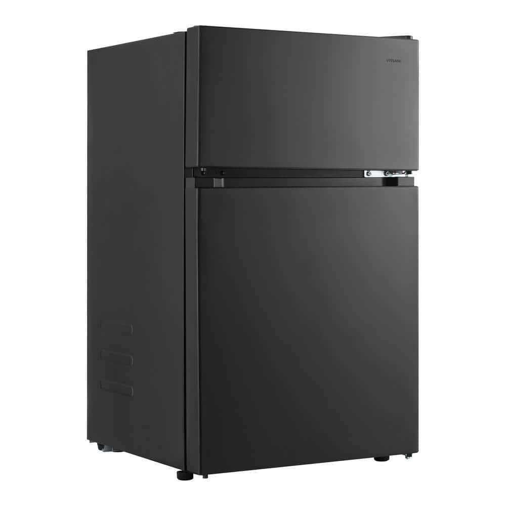 3.1 cu. ft. 2 Door Mini Refrigerator in Black with Freezer, ENERGY STAR