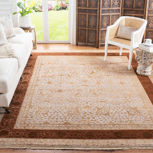 Jewel Of India 6 ft. x 9 ft. Ivory/Cinnamon Oriental Area Rug