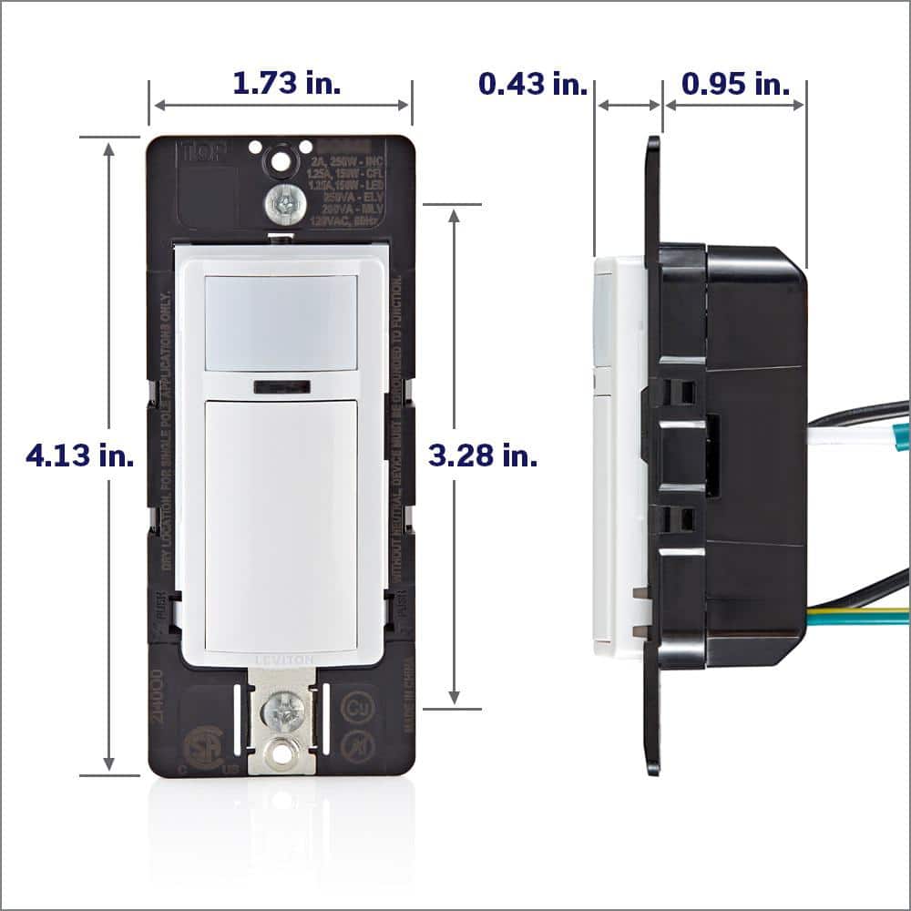 Leviton Decora White Single Pole Motion Sensor Switch