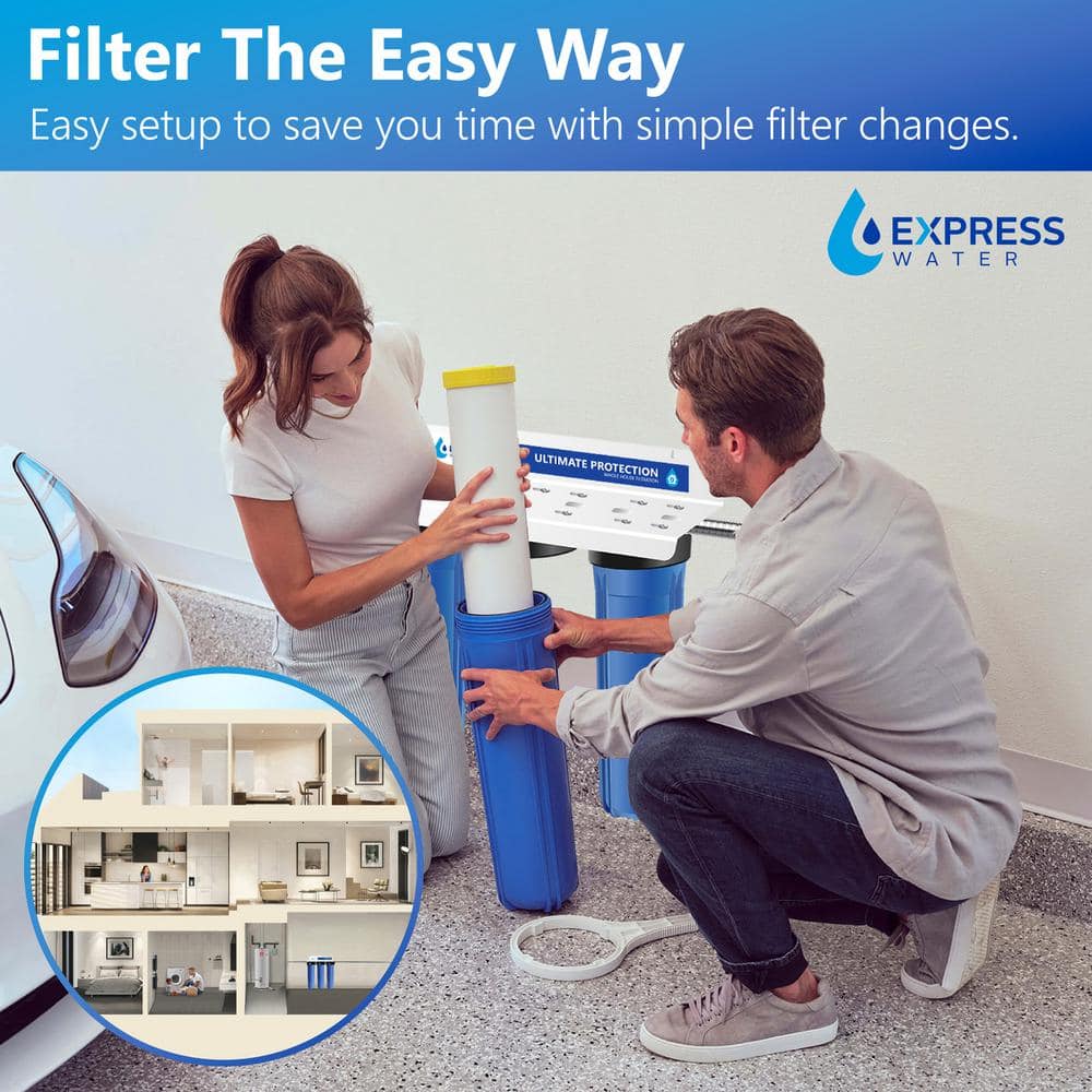 Ultimate Protection 3-Stage Blue Whole House Water Filter System