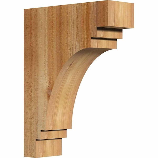 Ekena Millwork 4 in. x 12 in. x 16 in. Western Red Cedar Pescadero Rough Sawn Corbel
