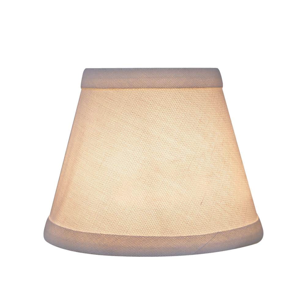 White Linen Empire Clip-On Chandelier Lamp Shades, Set of 9