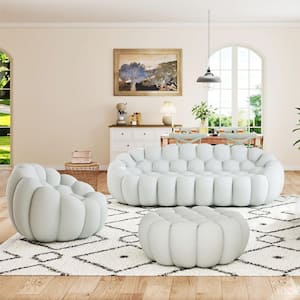 Magic Home (Set of 2) Bubble Curved Sofa, 98 in. Mesh Fabric