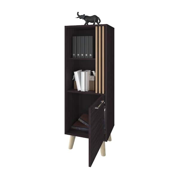 Siavonce Light Oak 8-Shelf Office Cabinet