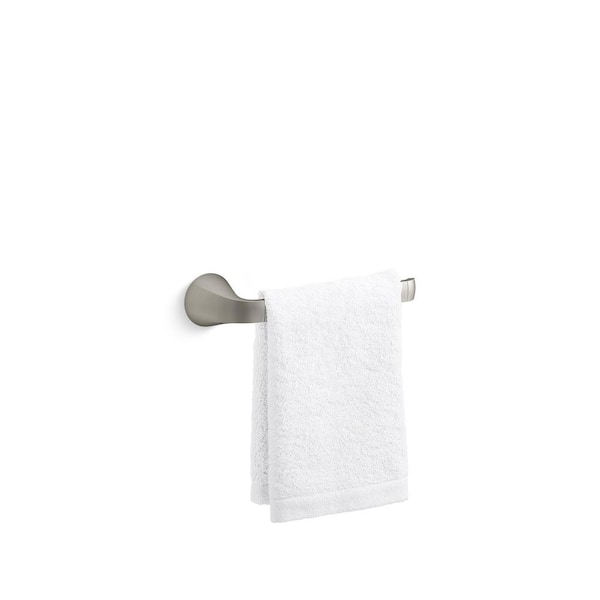 Signature Hardware 953999 Brixlee Reeded Brass Single Hook Brushed Nickel / Polished Nickel Bathroom Hardware and Accessories Bathroom Hardware Robe 488947