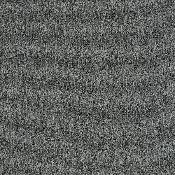 Wild-Generous-Gray Commercial/Residential 24 in. x 24 in. Glue-Down Carpet Tile Square (48 sq. ft. )