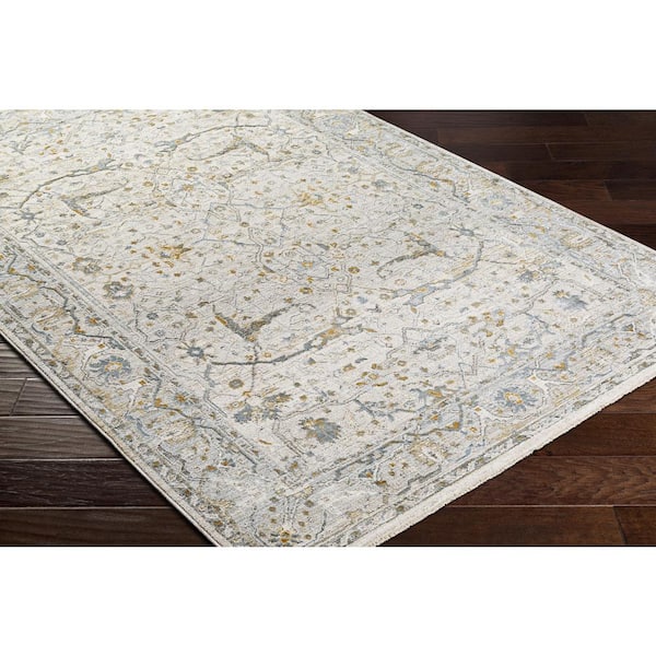 Dresden Gray/Blue 10 ft. x 11 ft. Oriental Indoor Runner