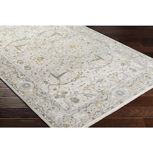 Dresden 2 ft. x 7 ft. Gray/Blue Oriental Indoor Runner