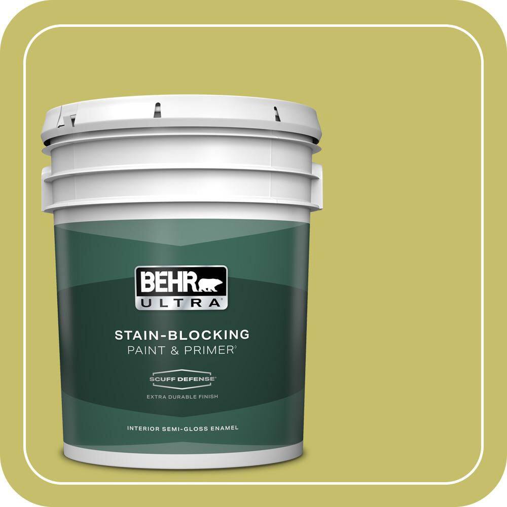 5 gal. #P350-5 Go Go Lime Extra Durable Semi-Gloss Enamel Interior Paint & Primer price history on PriceWatchPro