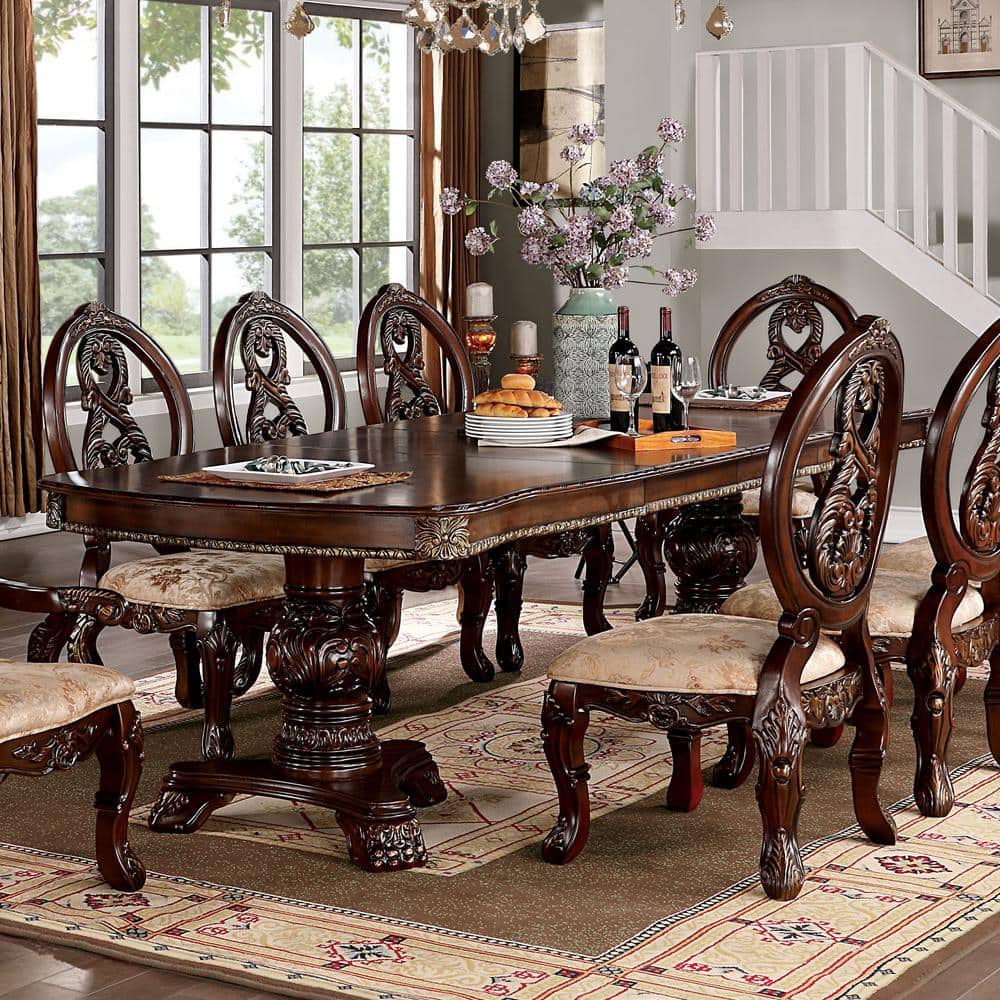 Hand Carved Cherry Dining Chairs: For Matching Round Table