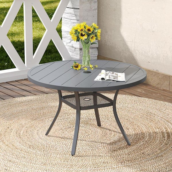 2 1 4 in patio table umbrella hole Ring Plug Cap Set for 2.3" to 2.5" Large Table Holes, Parasol Table Hole Cover Insert Perfect for Outdoor Patio Cast Aluminum Metal Slat Dining Tables resistant galvanized iron frames and sleek black powder coating NOGIS Silicone Umbrella Hole Ring