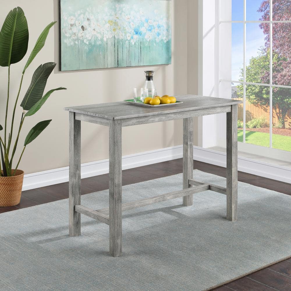 Storm Gray Reclaimed Wood Rustic Counter Height Pub Table