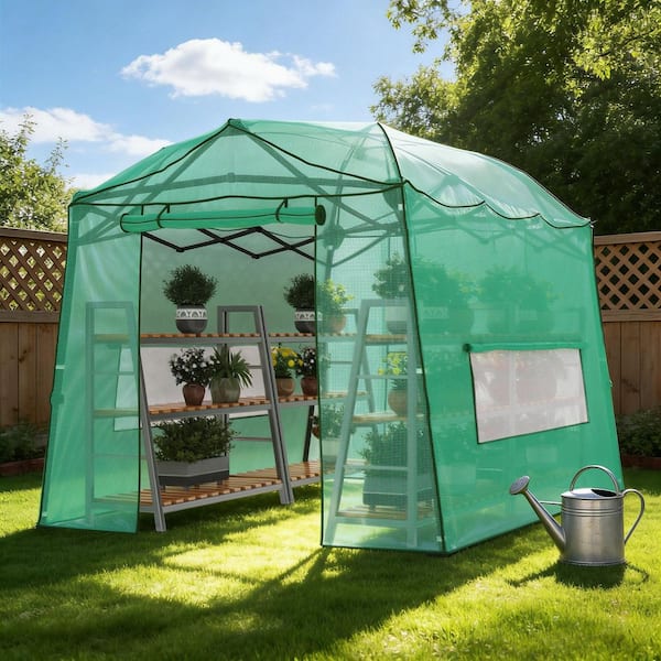 プレーヤー GREENHOUSE Yardsight 11 ft. W x 8.5 ft. D x 8 ft. H Walk-in Greenhouse