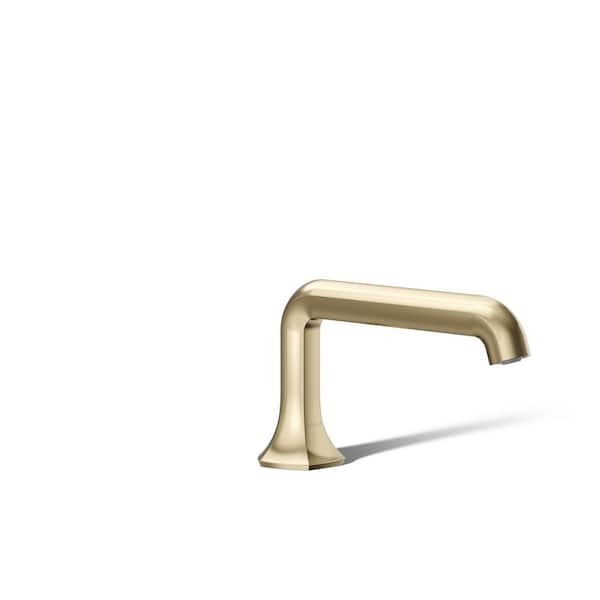 KOHLER Occasion Deck-Mount Bath Spout With Straight Design in Vibrant French Gold
