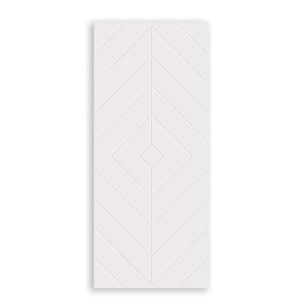 CALHOME 36 in. x 96 in. Hollow Core White Stained Composite MDF Interior Door Slab
